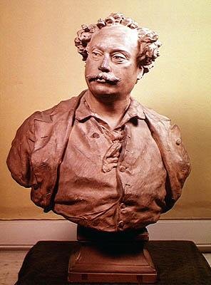Ritratto di Alexandre Dumas figlio da Jean Baptiste Carpeaux