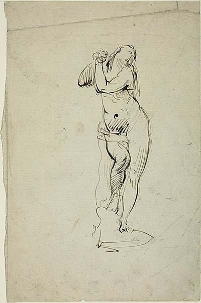 Donna in piedi con le mani giunte da Jean Baptiste Carpeaux