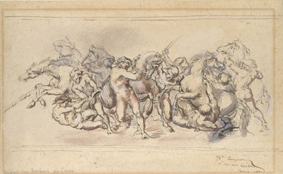 Inizio della Corsa dei Cavalli Barberi, Roma da Jean Baptiste Carpeaux