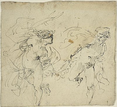 Due figure maschili in corsa da Jean Baptiste Carpeaux