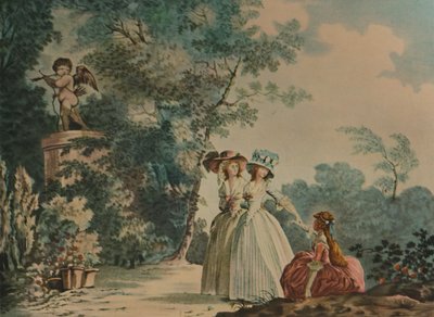 Le tre sorelle nel parco di Saint-Cloud, c. 1790 da Jean Baptiste Chapuy