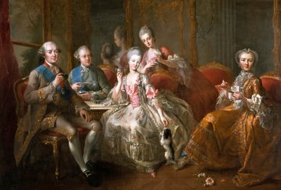 La tazza di cioccolata La famiglia Penthièvre da Jean Baptiste Charpentier