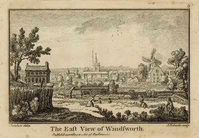La vista orientale di Wandsworth da Jean Baptiste Claude Chatelain