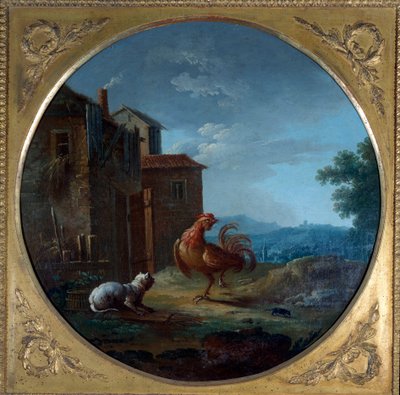 Il maiale, il gatto e il topo (illustrazione per la favola di Jean de La Fontaine) da Jean Baptiste Claudot