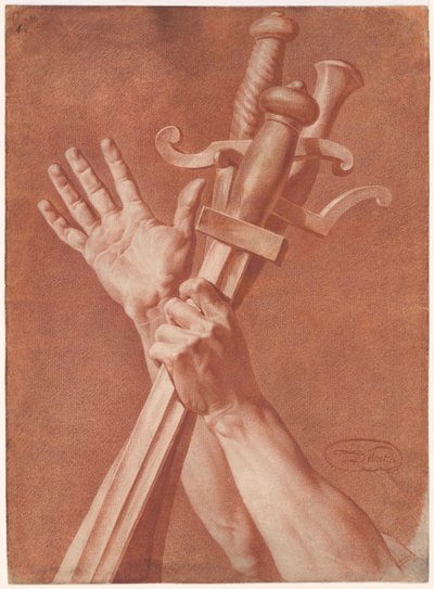 Mani di Orazio da Il giuramento degli Orazi da Jean Baptiste Debret