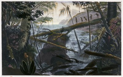 Indiani che attraversano il fiume Parahiba da Jean Baptiste Debret