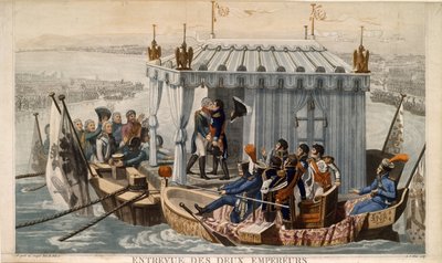 Incontro degli Imperatori Alessandro I di Russia e Napoleone I di Francia al Neman vicino a Tilsit il luglio da Jean Baptiste Debret
