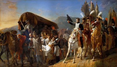 Napoleone rende omaggio al coraggio dei feriti da Jean Baptiste Debret