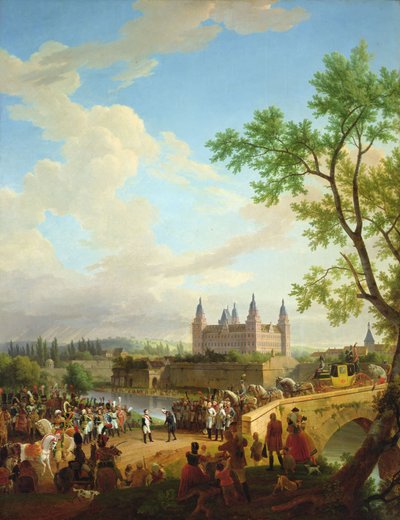 Napoleone e il barone von Dalberg, Aschaffenburg, 2 ottobre 1806 da Jean Baptiste Debret