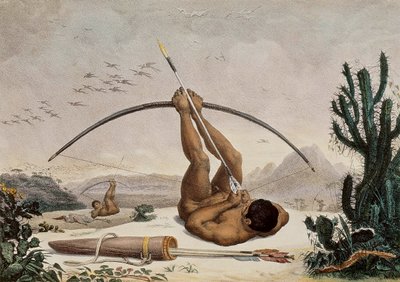 Arcieri nativi, illustrazione dai Viaggi nell