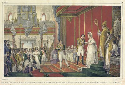 Il matrimonio di Amelie di Leuchtenberg da Jean Baptiste Debret