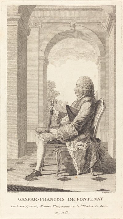 Gaspar-François de Fontenay da Jean Baptiste Delafosse, after Louis de Carrogis, called Carmontelle