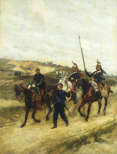 Un ufficiale di cavalleria e dragoni da Jean Baptiste Edouard Detaille
