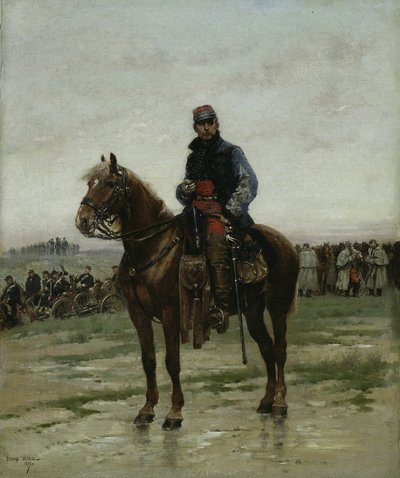 Un ufficiale a cavallo, 1877 da Jean Baptiste Edouard Detaille
