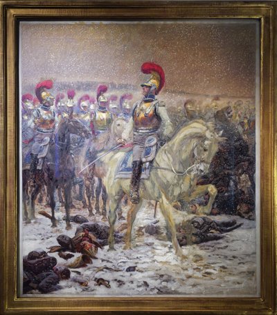 Prima della carica, i Carabinieri presero la Battaglia di Winkowo (o Taroutino, Russia) da Jean Baptiste Edouard Detaille
