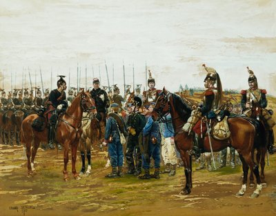 Corazzieri francesi che tengono prigionieri soldati bavaresi, 1875 da Jean Baptiste Edouard Detaille