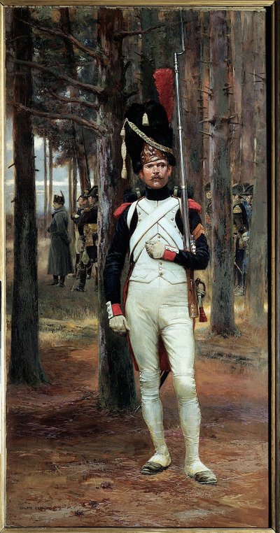 Granatiere a piedi della guardia imperiale nel 1806 da Jean Baptiste Edouard Detaille