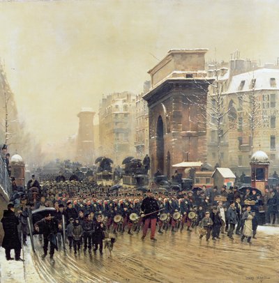 Il reggimento in marcia, 1875 da Jean Baptiste Edouard Detaille