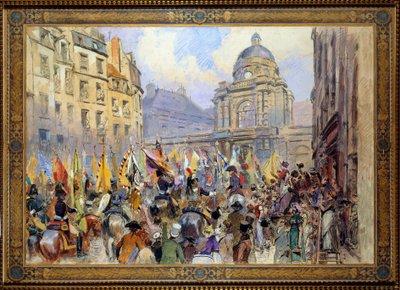 La resa al Senato dei Trofei dopo la Battaglia di Ulm e Austerlitz nel 1806 da Jean Baptiste Edouard Detaille