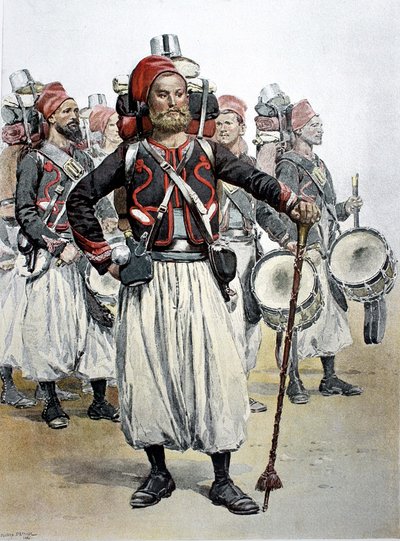 Zouave Tamburino maggiore, Nord Africa da Jean Baptiste Edouard Detaille