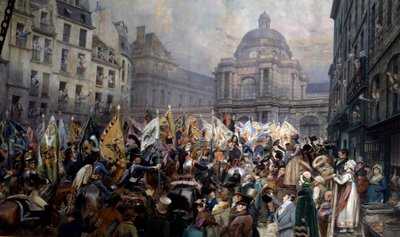 Consegna al senato dei trofei dopo la battaglia di Ulm e Austerlitz (1 gennaio) da Jean Baptiste Edouard Detaille