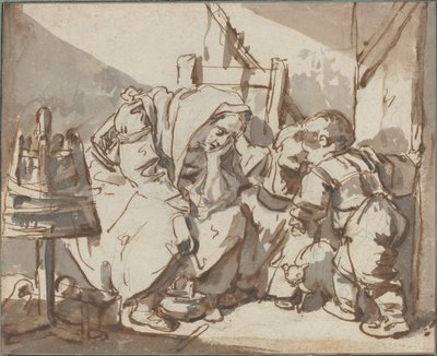 Una Donna Stanca con Due Bambini da Jean Baptiste Greuze