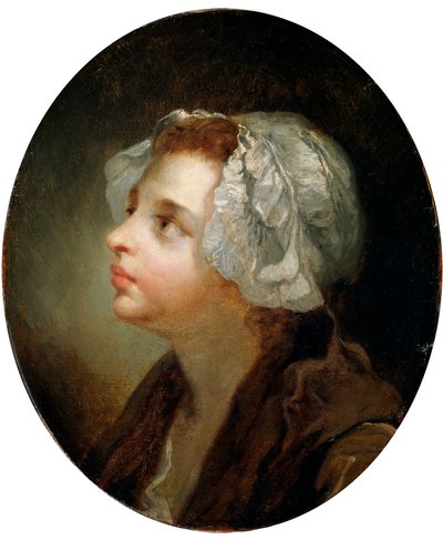 Testa di una ragazza da Jean Baptiste Greuze
