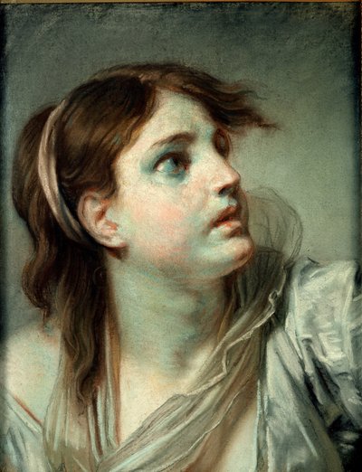 Testa di una giovane ragazza da Jean Baptiste Greuze