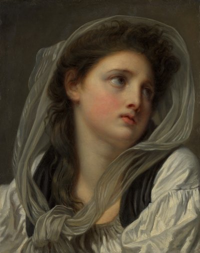Testa di una giovane donna da Jean Baptiste Greuze