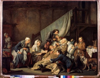 La pietà filiale (Il paralitico soccorso dai suoi figli) da Jean Baptiste Greuze