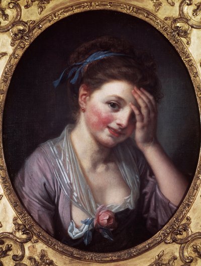 La ragazza con la rosa da Jean Baptiste Greuze