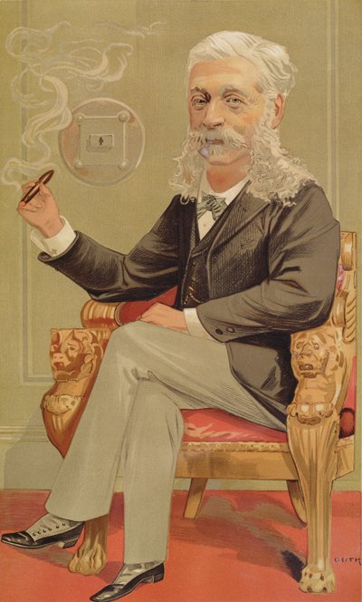 Barone Alphonse de Rothschild, illustrazione da Vanity Fair da Jean Baptiste Guth