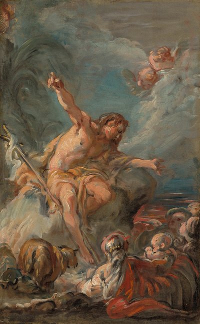 San Giovanni Battista predica nel deserto da Jean Baptiste Henri Deshays