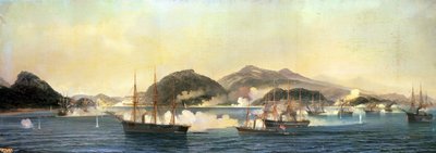 La seconda battaglia di Shimonoseki, 5 settembre 1864 da Jean Baptiste Henri Durand Brager