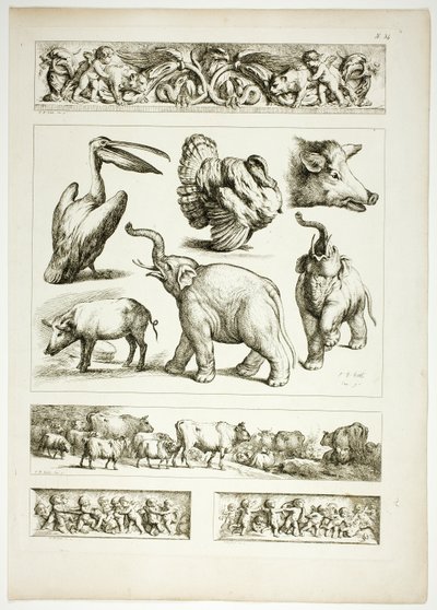 Tavola 34 di 38 da Oeuvres de J. B. Huet da Jean Baptiste Huet