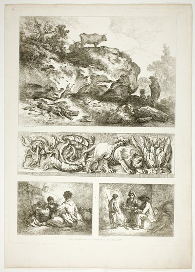 Tavola nove di 38 da Oeuvres de J. B. Huet da Jean Baptiste Huet