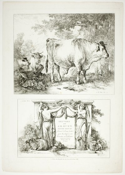 Tavola Uno di 38 da Oeuvres de J. B. Huet da Jean Baptiste Huet