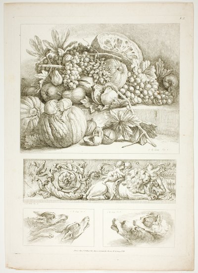 Tavola tre di 38 da Oeuvres de J. B. Huet da Jean Baptiste Huet