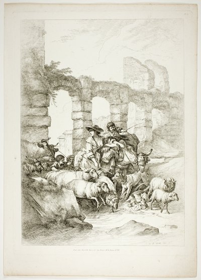 Tavola dodici di 38 da Oeuvres de J. B. Huet da Jean Baptiste Huet