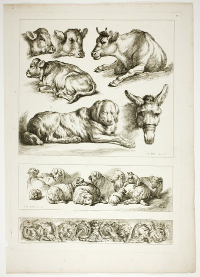 Tavola venti di 38 da Oeuvres de J. B. Huet da Jean Baptiste Huet