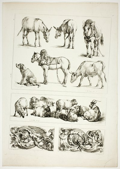 Tavola quindici di 38 da Oeuvres de J. B. Huet da Jean Baptiste Huet