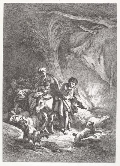 La fuga in Egitto da Jean Baptiste Huet