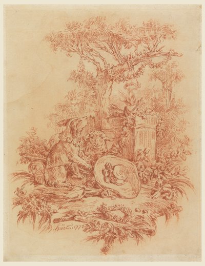 Disegno, Pastorale, 1772 da Jean Baptiste Huet