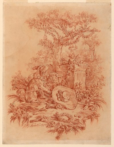 Disegno, Pastorale, 1772 da Jean Baptiste Huet