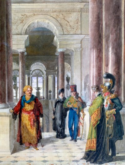 Esplorando il Museo, 1817 da Jean Baptiste Isabey