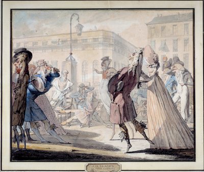 Moda sotto la Rivoluzione Francese: Il piccolo Coblentz da Jean Baptiste Isabey