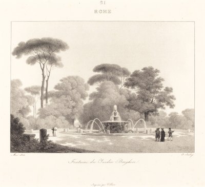 Fontana di Villa Borghese da Jean Baptiste Isabey