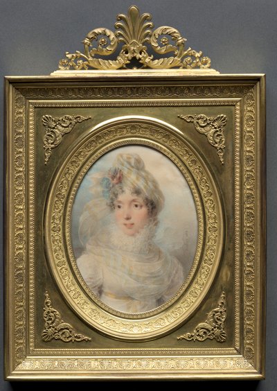 Ritratto di una donna in un vestito bianco, 1813 da Jean Baptiste Isabey