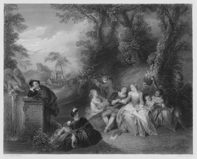 Una festa campestre, dal quadro nella Collezione Reale da Jean Baptiste Joseph (after) Pater