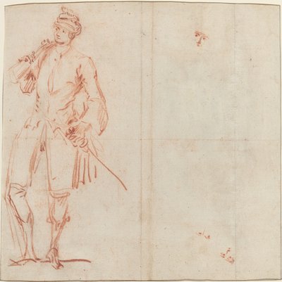 Un attore comico vestito da gentiluomo [recto] da Jean Baptiste Joseph Pater
